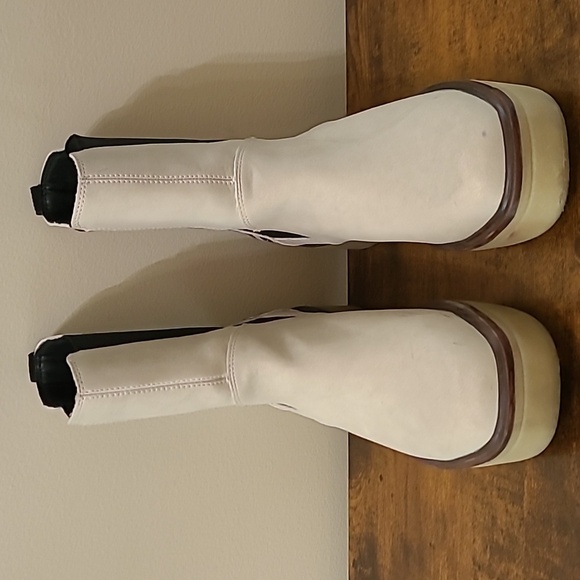 Mi.iM Cream & Black Pullon Ankle Boots with Zebra Print size 8 - Picture 2 of 11
